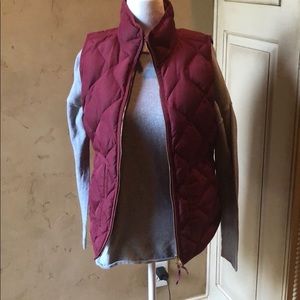 J Crew Wine Down Puffer Vest